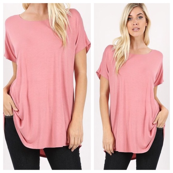 mombod Tops - Dusty pink short sleeve tshirt